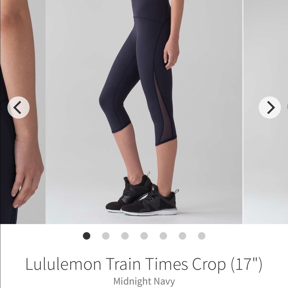 Lululemon train times crop 17” - midnight navy